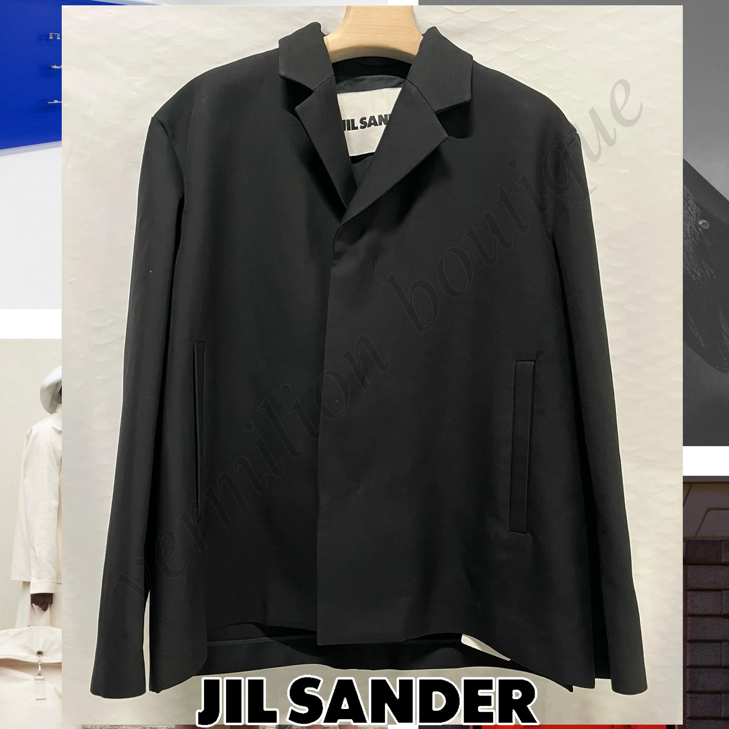 Jil Sander シャツカラー ブルゾン ジャケット ブラック