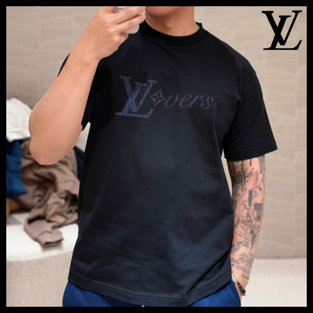 【虹色ロゴ♪】Louis Vuitton★イリデセント LV バーズ Tシャツ