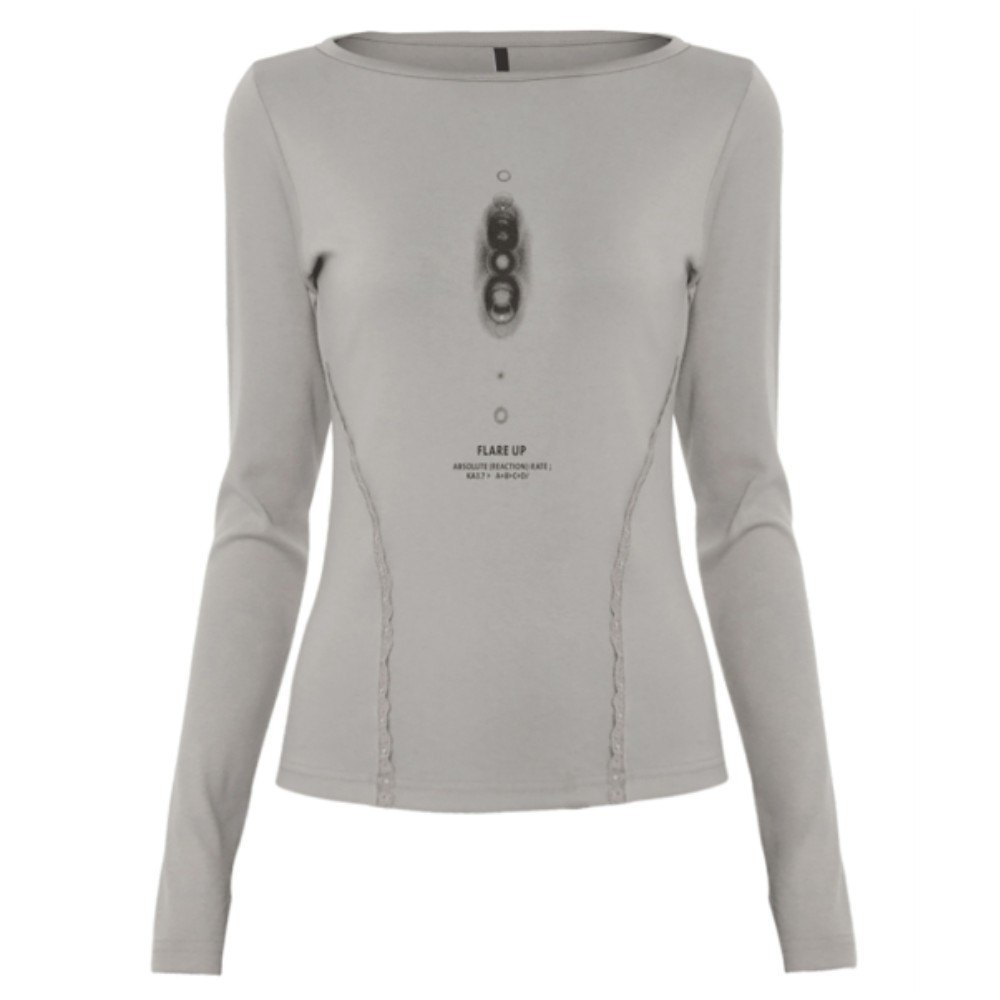 ●FLARE UP● Event Horizon Lace Long Sleeve FL144Gray FL-144