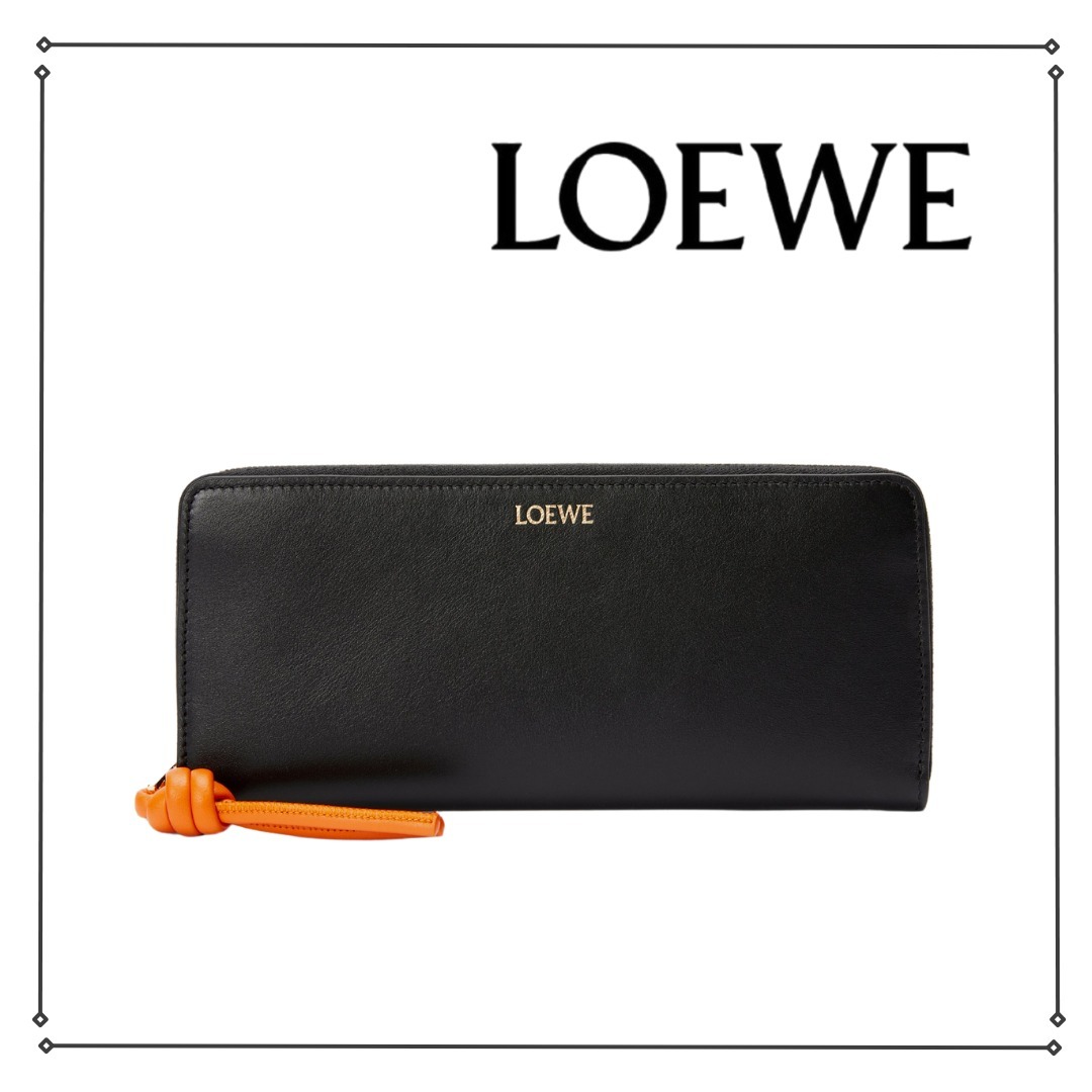 LOEWE ナッパカーフスキンのノットジップウォレット