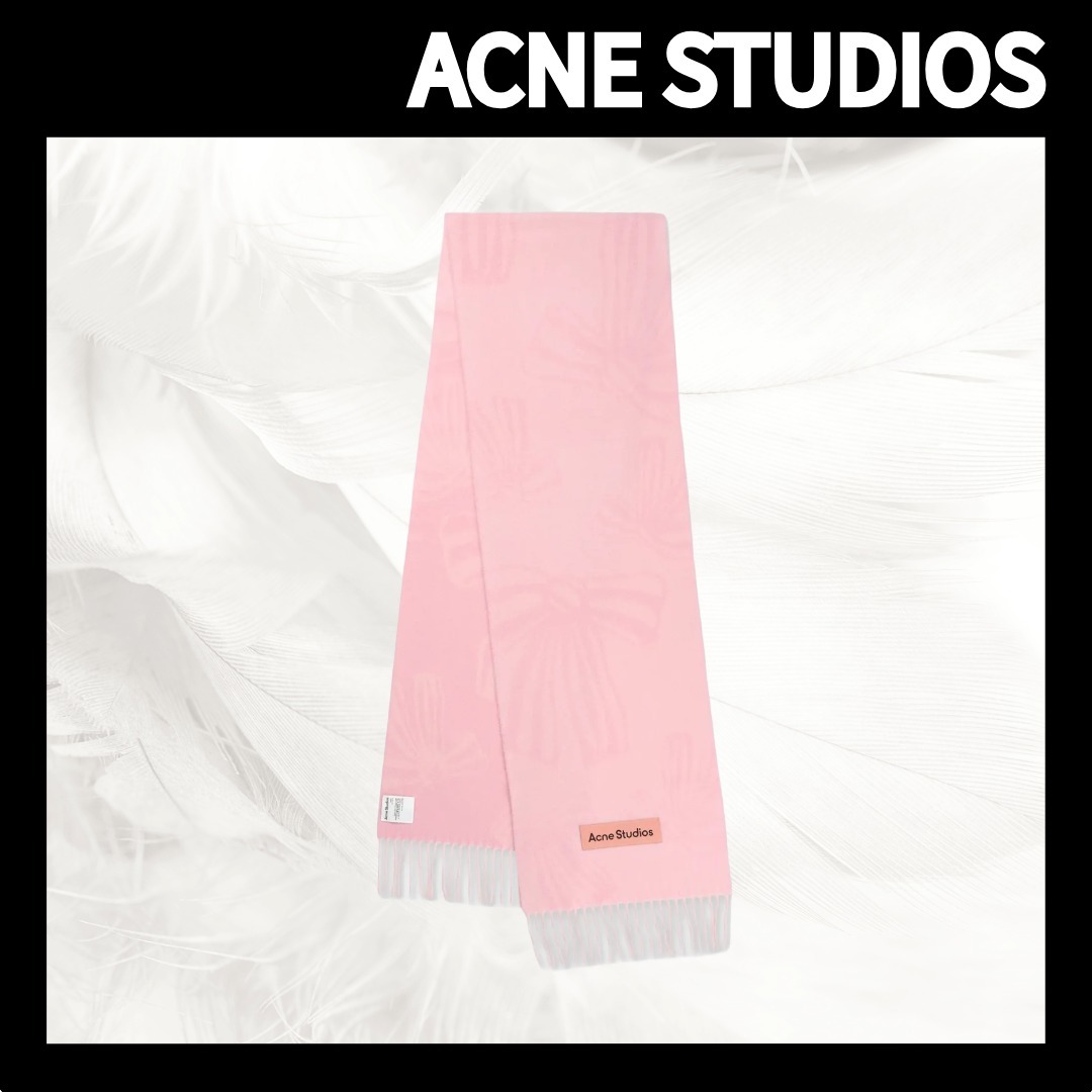 【ACNE STUDIOS】カシミア ジャカード マフラー/追跡可能