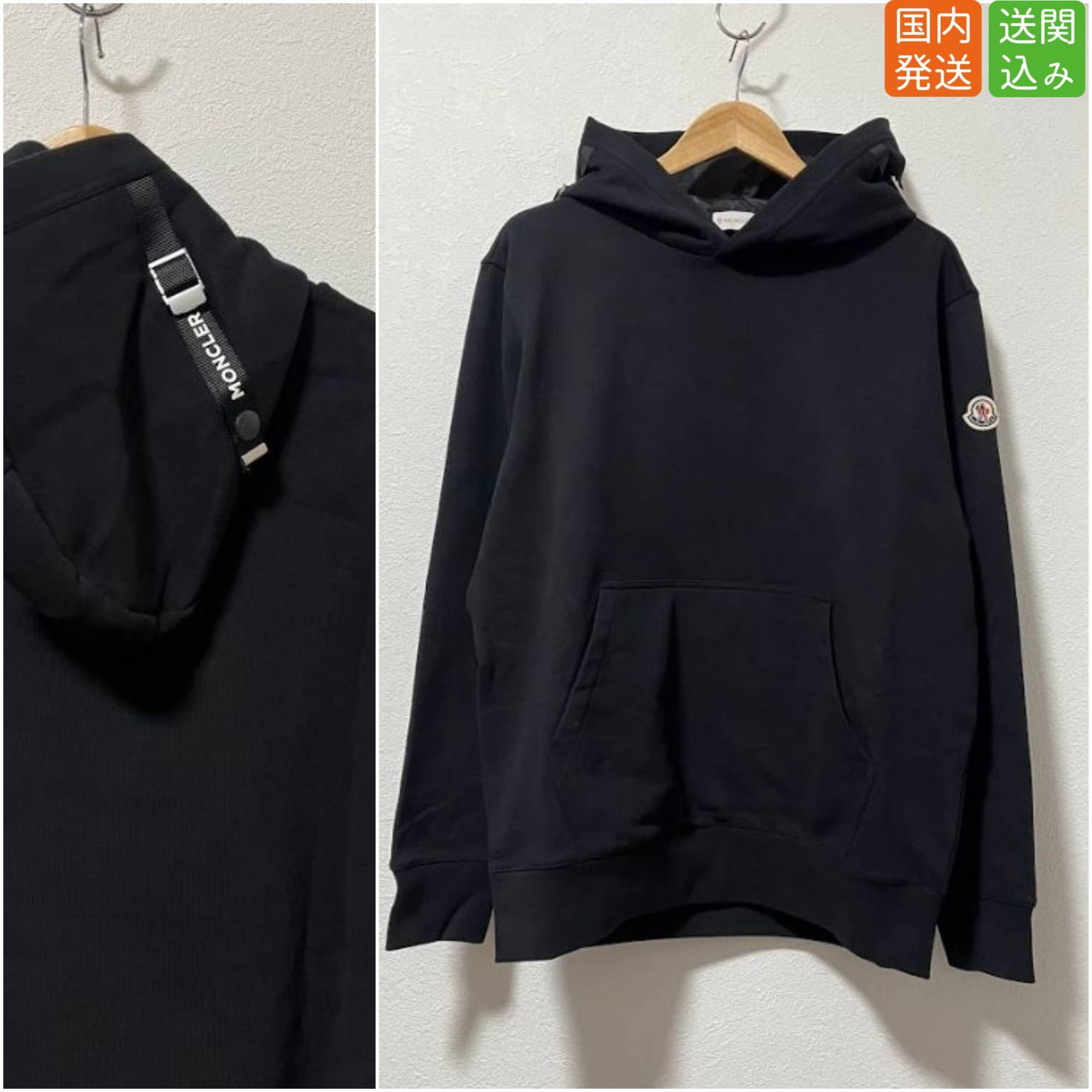 MONCLER★袖ロゴパッチパーカー フーディ 送関込み