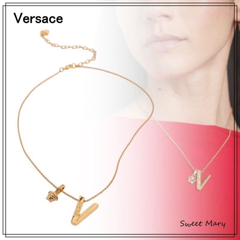 Versace☆ヴェルサーチ ロゴペンダント ネックレス♪【送料込】