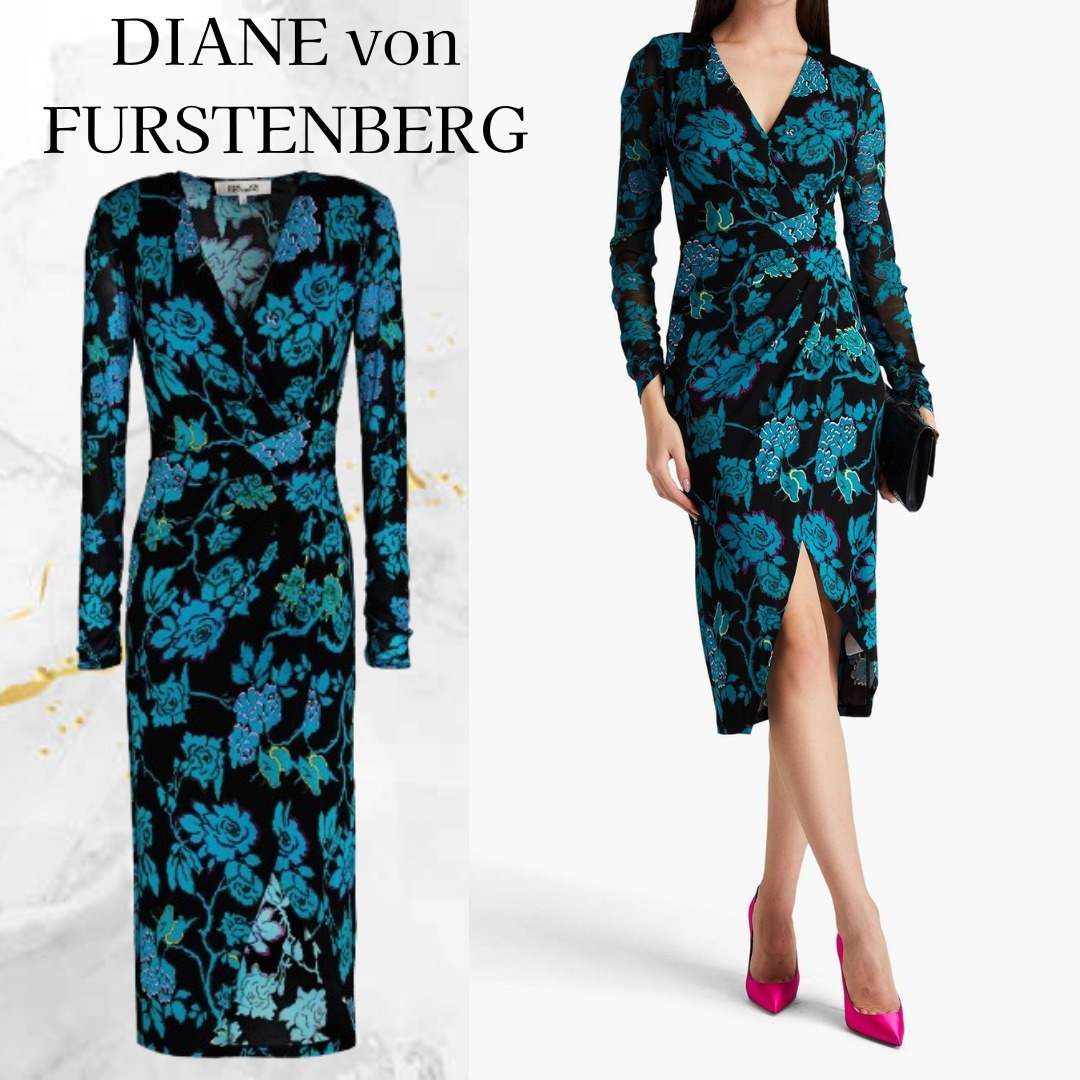DIANE von FURSTENBERG☆フローラルプリント ミディワンピース
