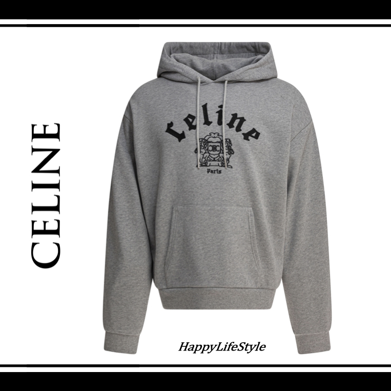 大人カジュアル◇BLASON ルーズ フーディー パーカー◇CELINE