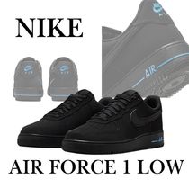 【NIKE】エアフォース1 ロー 海外限定 スニーカー ブラック ロゴ