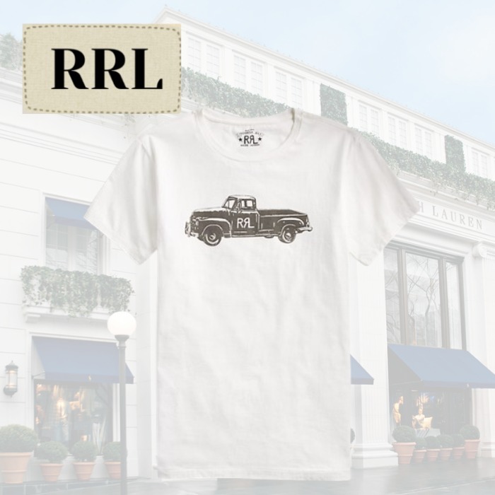 ヴィンテージ感★【RRL】トラックグラフィックＴシャツ