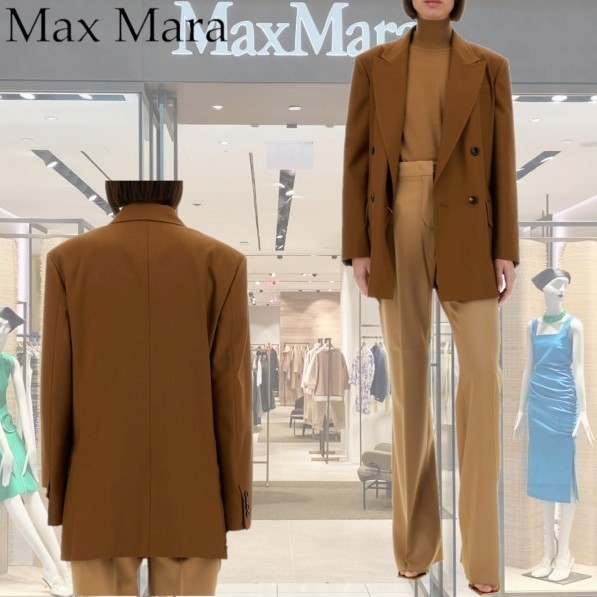 【Max Mara】PALANCA ウール混ダブルブレストジャケット