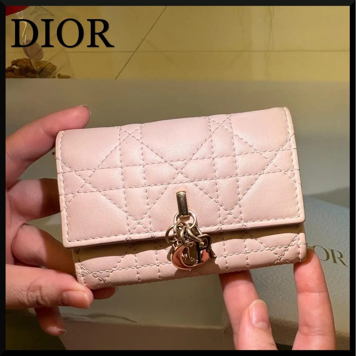 【ラムスキン★パウダーピンク】My Dior Glycine ウォレット