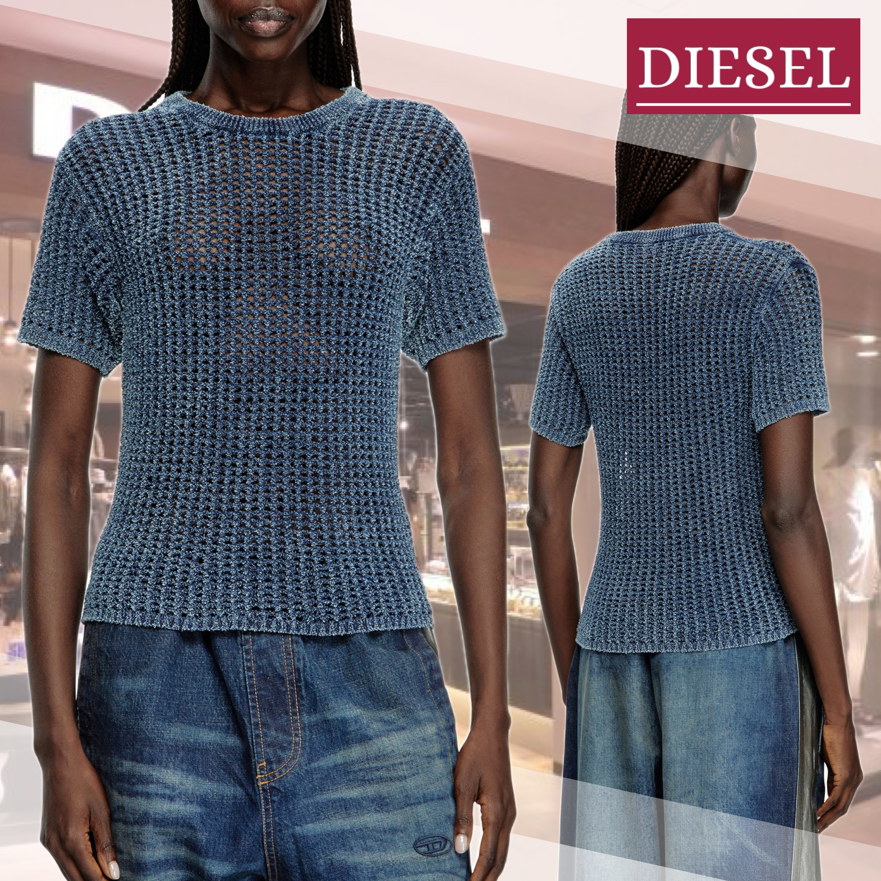 国内直営【DIESEL】M-SQUER プルオーバートップ 送料込