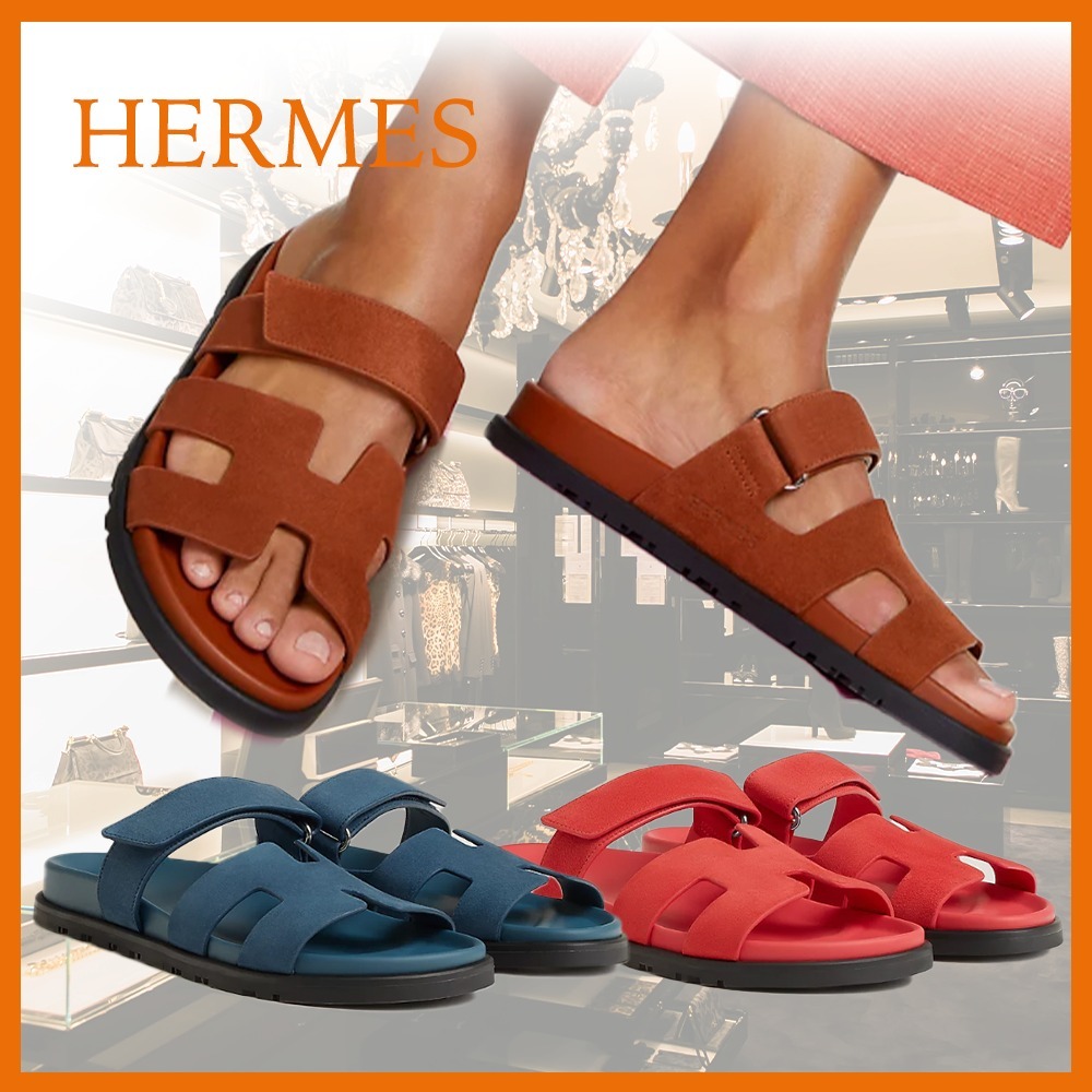 【上品な光沢☆】HERMES Hカット Chypre サンダル