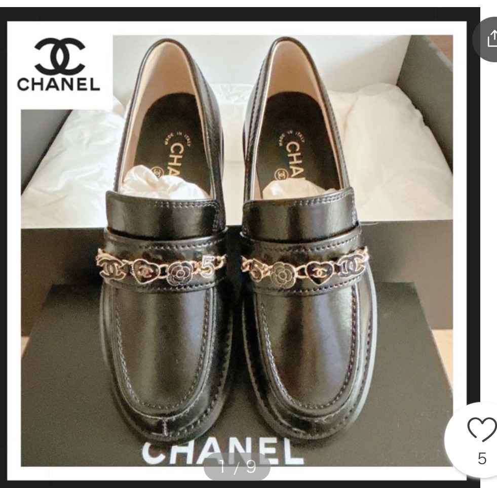 【CHANEL】ローファー♡カーフスキン ブラック