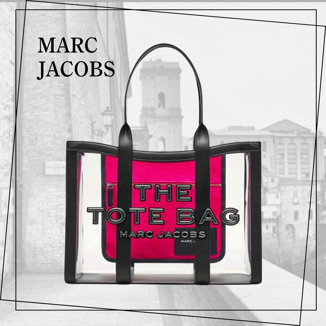 ★MARCJACOBS[マークジェイコブス] クリアバッグ ロゴ入り 黒 ★