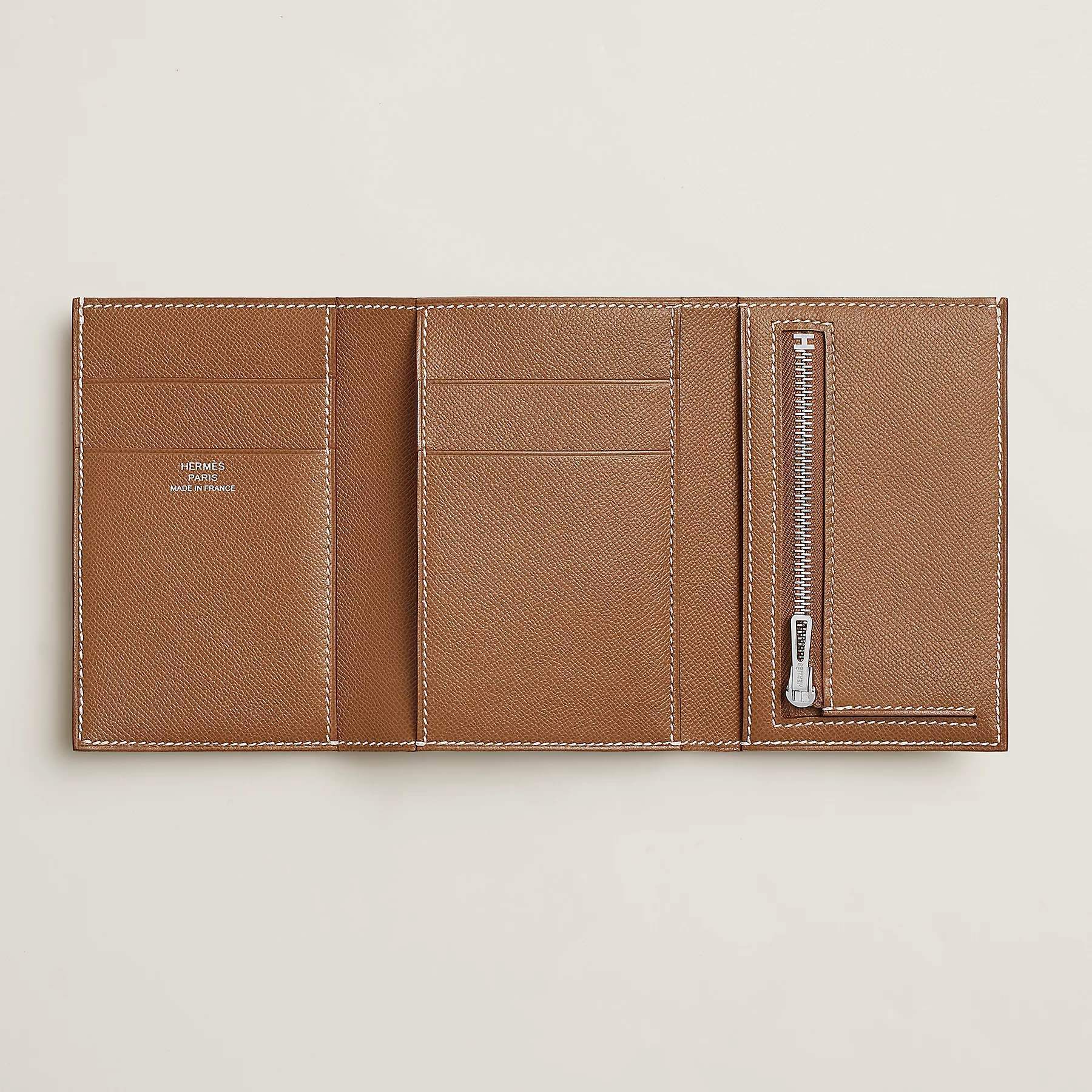 入手困難【Hermes】上質レザー☆三つ折り財布 \"BEARN\" Combine