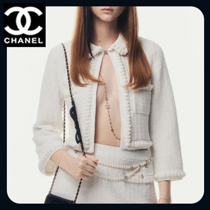 エレガント♪【 CHANEL 】コットン シルク ジャケット♡