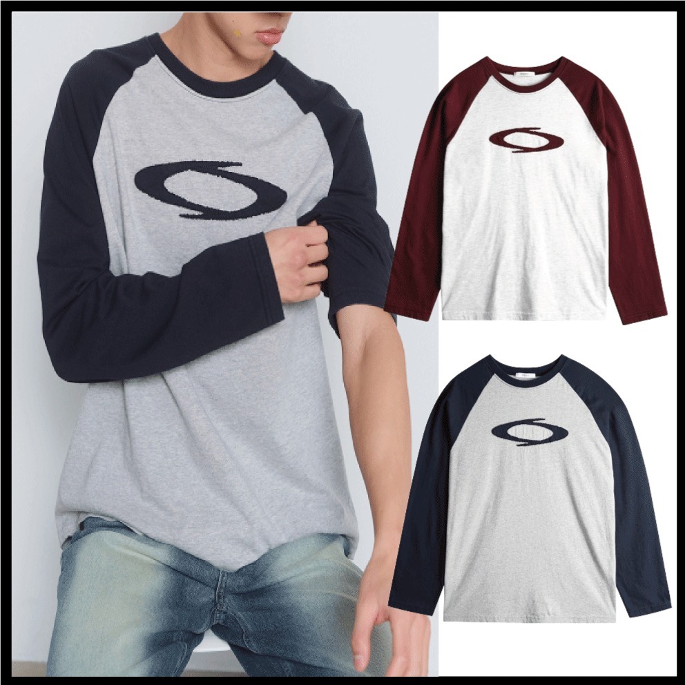 【NOIAGO】男女兼用 APPLIQUE RAGLAN LONG SLEEVE (2 COLORS)