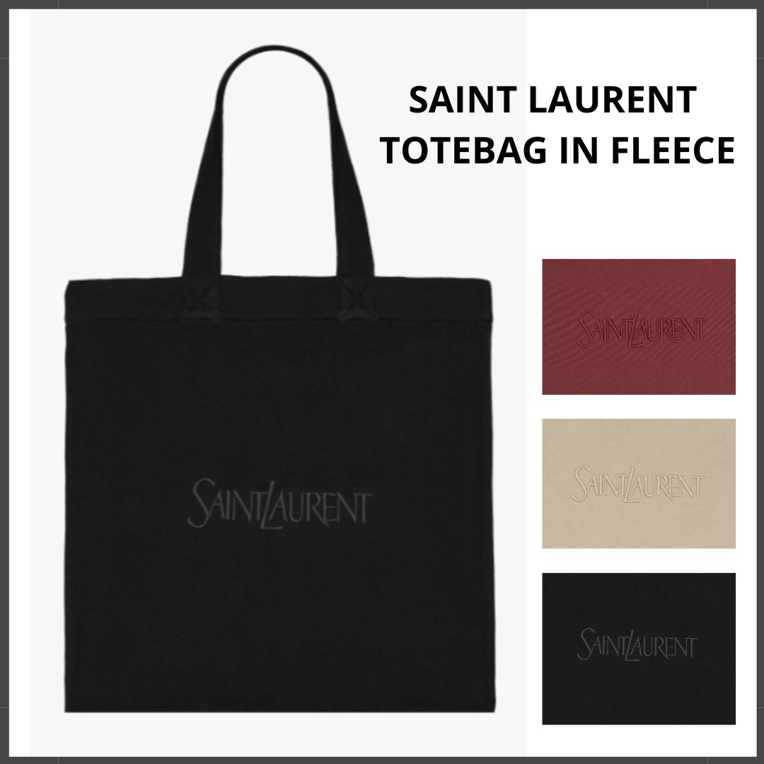待望【SAINT LAURENT】ロゴ フリース トートバッグ 3カラー