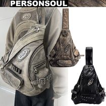 Leather Shoulder Bag brown and black Personsoul - personsoul