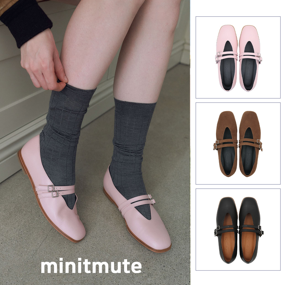 大人気 【minitmute】 twin strap mary jane ●送料・関税込●