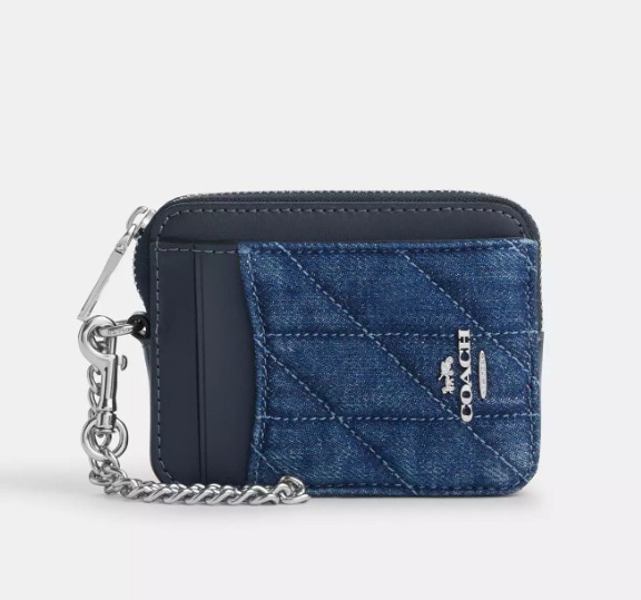 折りたたみ財布 COACH Zip Card Case With Quilting   CAR26