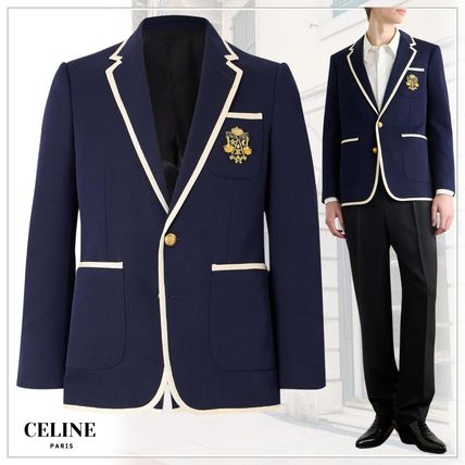 ネイビー（紺）系 CELINE(セリーヌ) テーラードジャケット