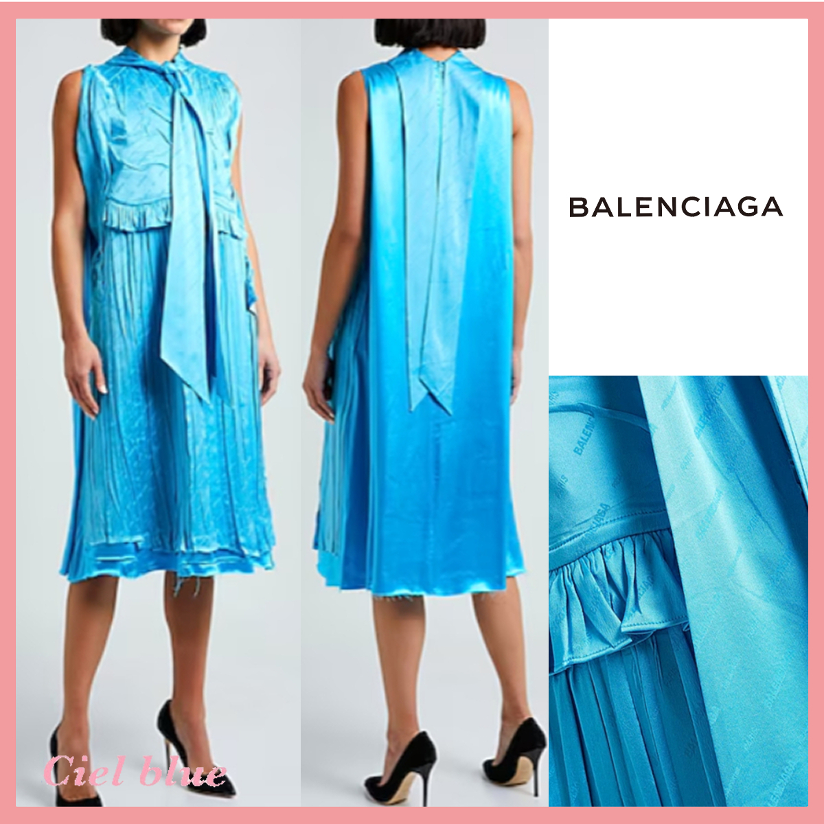 関税送料込♡BALENCIAGA シルクドレス/ワンピース