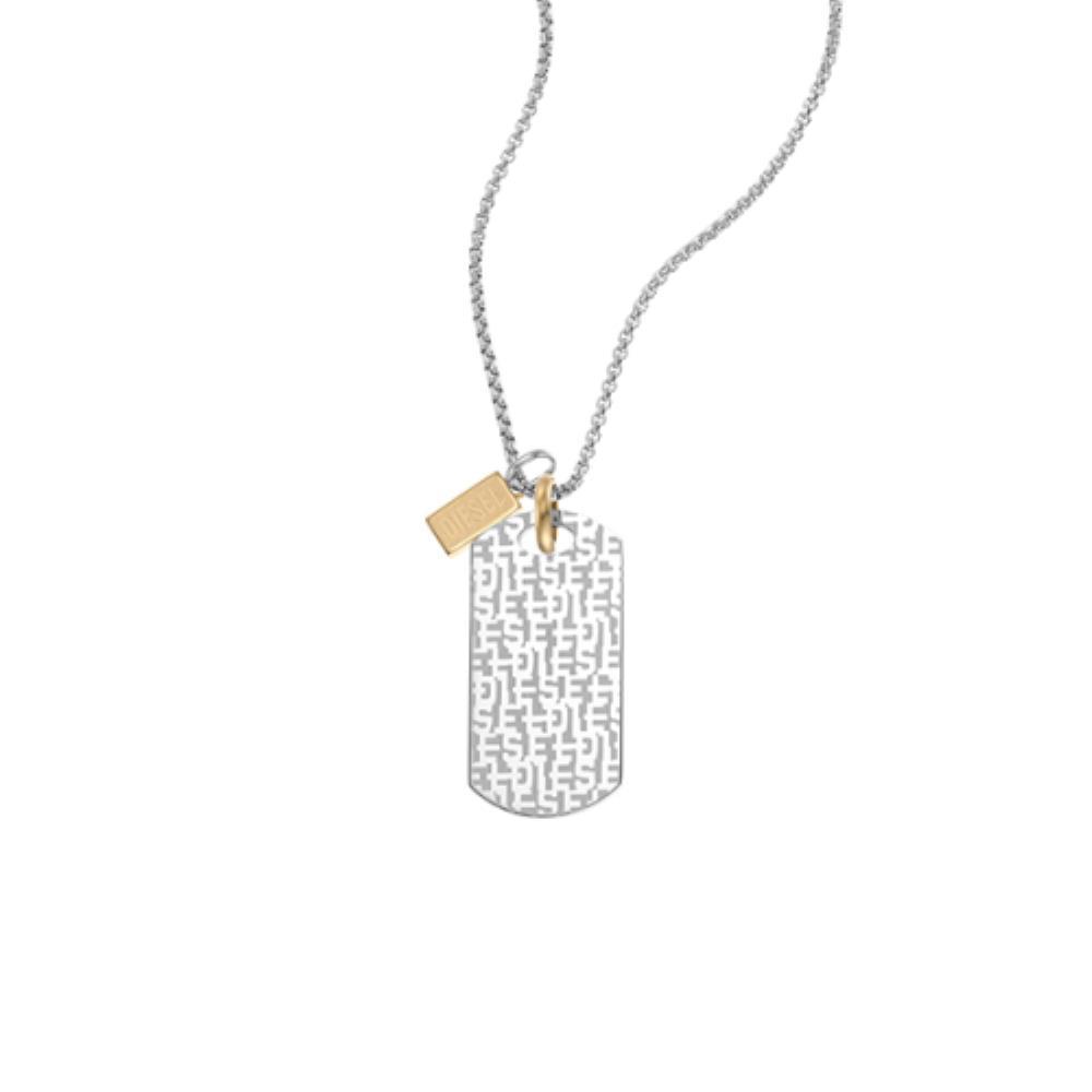 ネックレス・チョーカー DIESEL D logo tag necklace