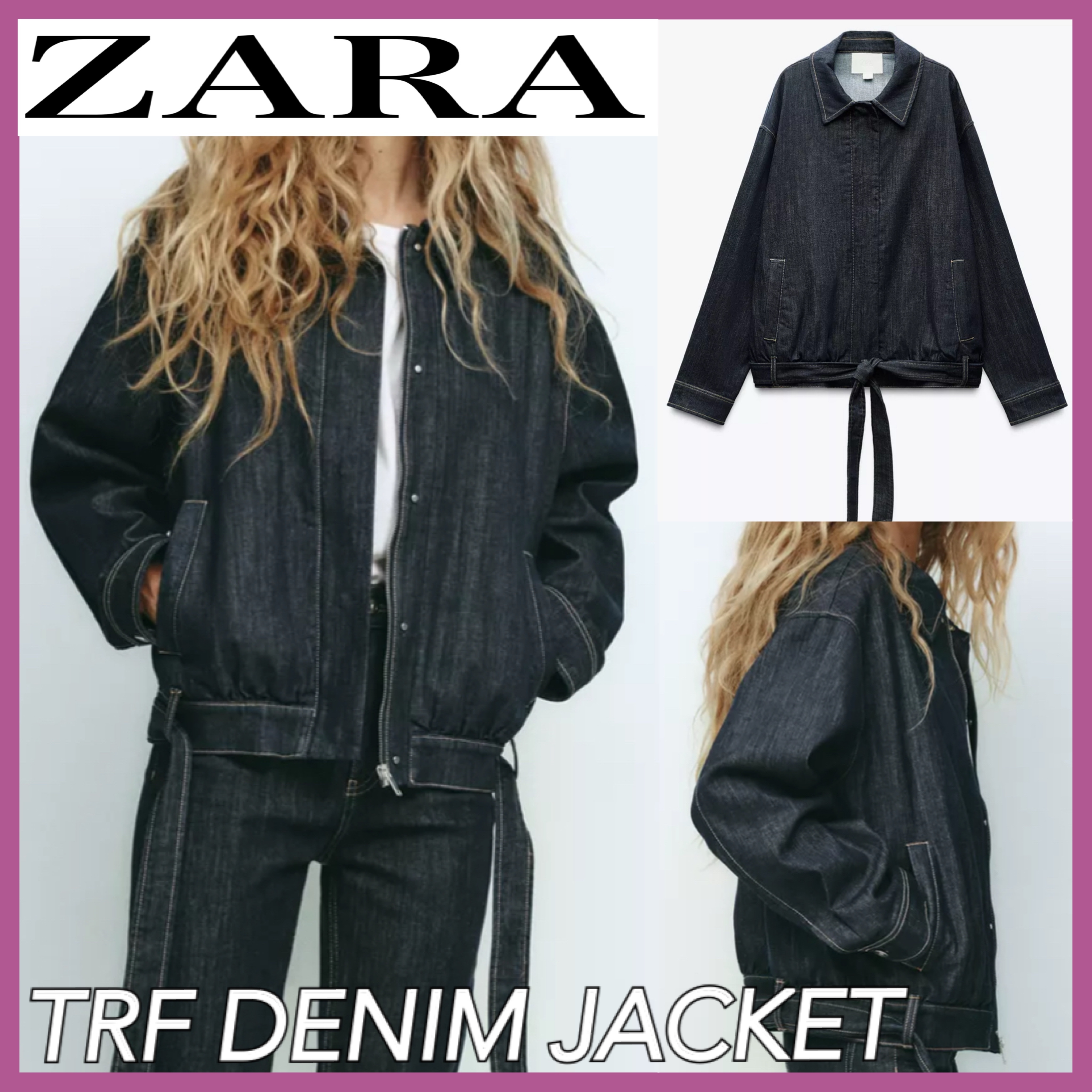 送関込★ZARA/ザラ★ノンウォッシュ デニムジャケット/Gジャン