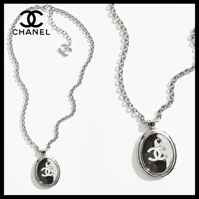 【25S☆シンプルでクール☆】CHANEL ロングネックレス CCロゴ