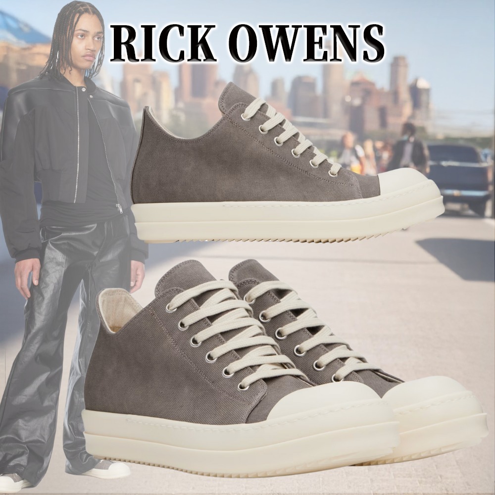 【滑らかな素材】RICKOWENS Hollywood Low Sneaks メンズ