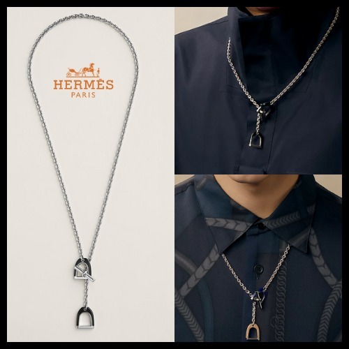 【HERMES】チェーン/鎧がモチーフ☆ネックレス Etrier(エトリエ)
