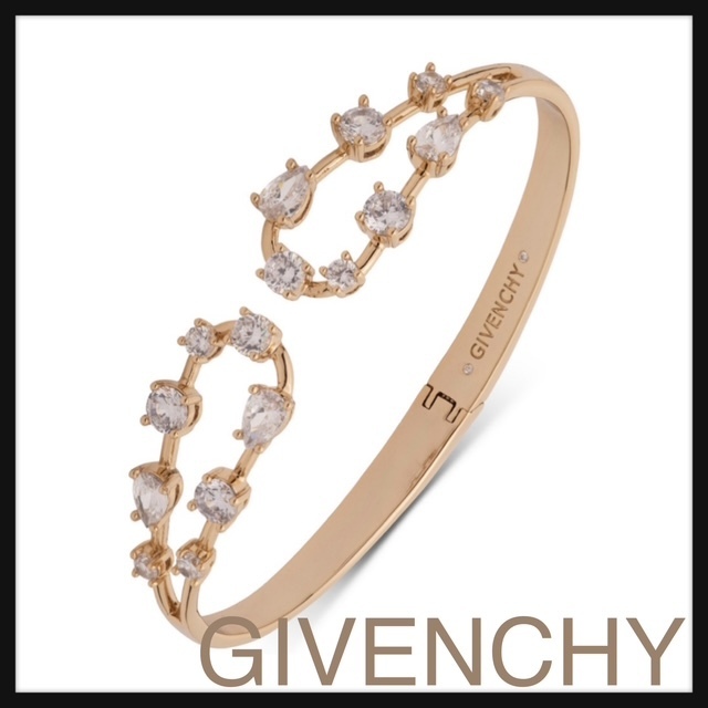 【GIVENCHY】ジルコニア オープンカフ・ブレスレット
