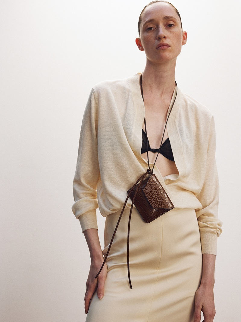 [RECTO] / ☆ 25SS CROCODILE EFFECT MINI POCKET NECKLACE 25SS】RECTO CROCODILE EFFECT MINI POCKET NECKLACE