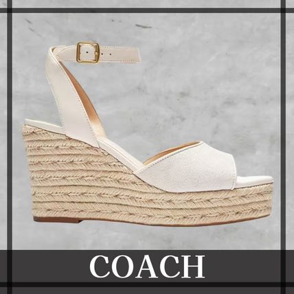 【COACH】Suede Logo エスパドリーユ ウェッジ サンダル エスパドリーユ Coach(コーチ) 靴・シューズ(レディース) - 海外