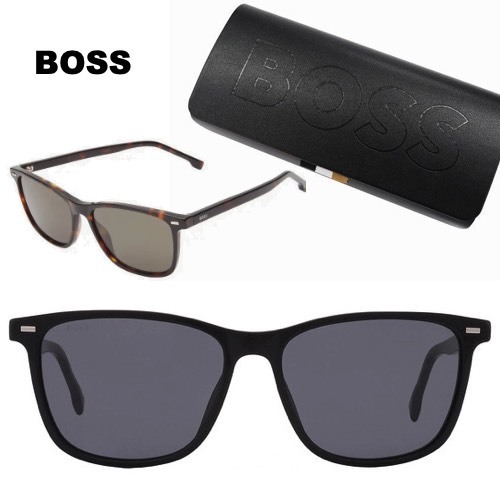 SALE!BOSS 56mm Square  サングラス Black/Havana