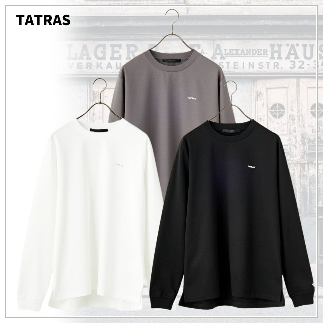 ハンサム度アップ【TATRAS】SICADO ロングスリーブTシャツ