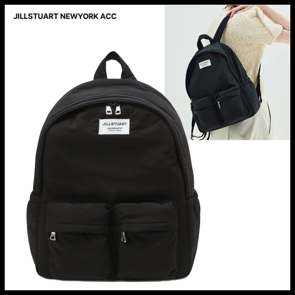 ★JILLSTUART NEWYORK ACC★Black nylon light backpack★