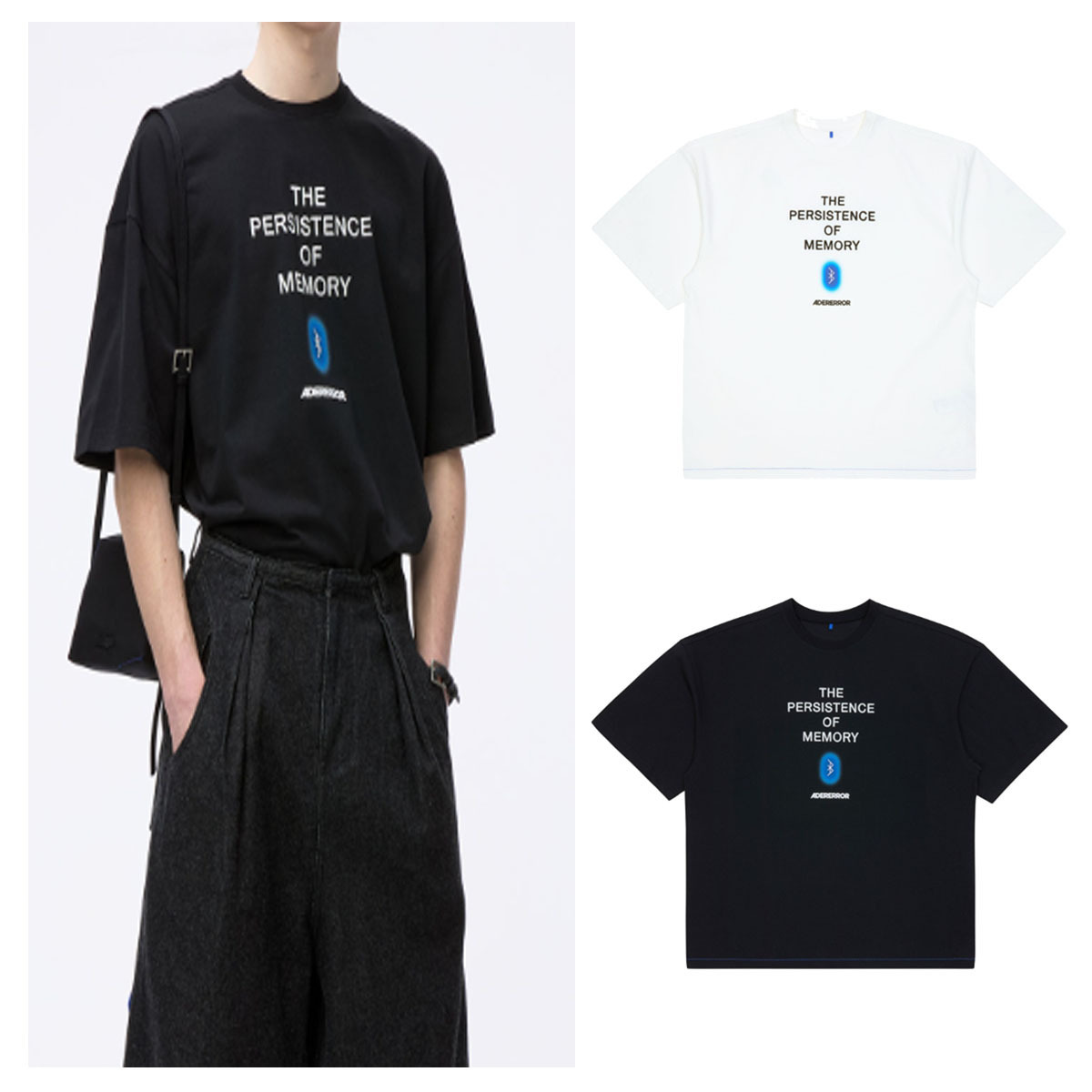 Tシャツ・カットソー ADERERROR Blue net T-shirt Product. 49 5JH805