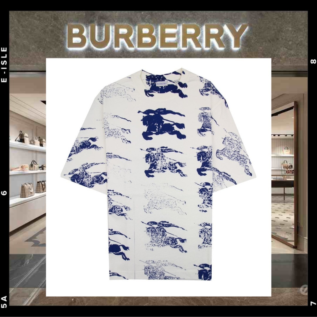 希少【Burberry】バーバリー Ekd コットン Tシャツ