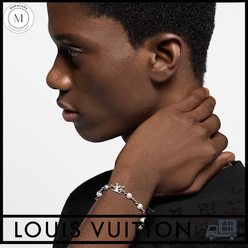 [SALE]ヴィトン Vuitton ブレスレット・LV パール シルバー