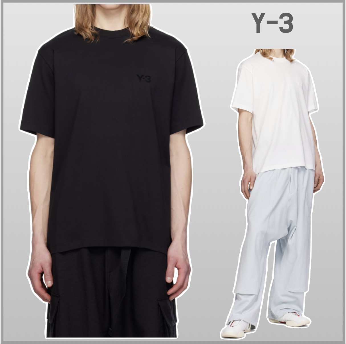 【Y-3】 メンズ ストレッチ コットン Tシャツ ロゴ 国内発送