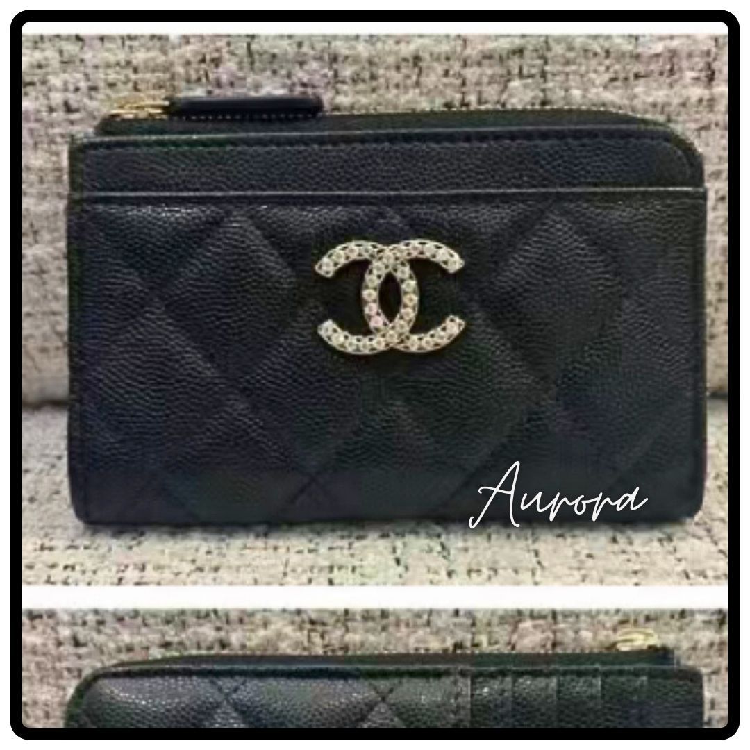 IUGAMAKARAS☆韓国☆人気 Patch Chain Wallet 財布 カードケース