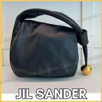 直営店☆JIL SANDER☆SALE! SPHERE レザー ロゴ ハンドバッグ Jil Sander Sphere ハンドバッグ | ブラック | FARFETCH JP