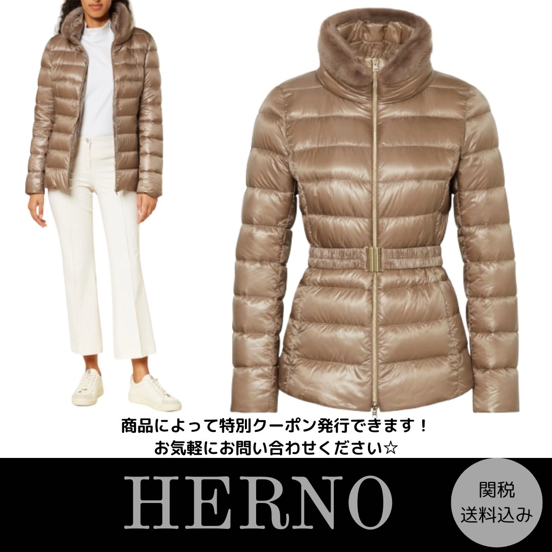 【HERNO】取り外し可能フェイクファー付CLAUDIAダウンジャケット