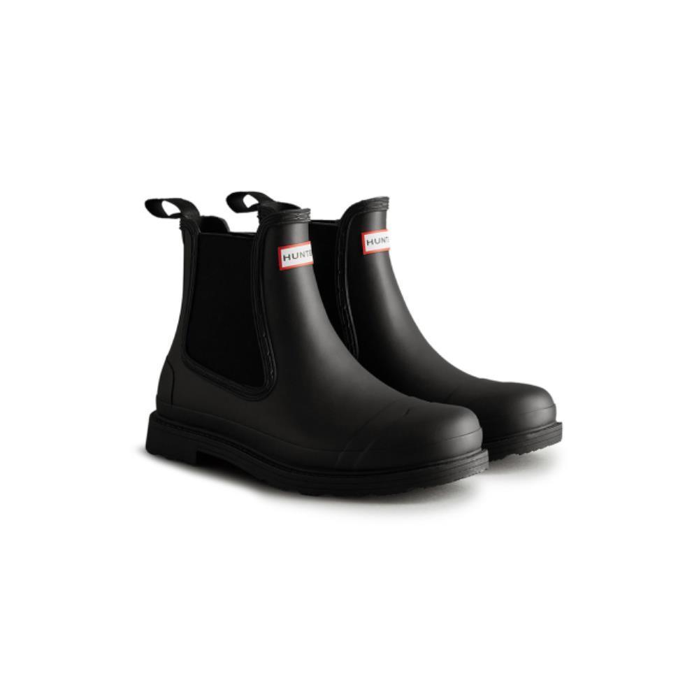 ☆HUNTER☆ WOMEN Commando Chelsea Rain Boots Black WFS1018RM