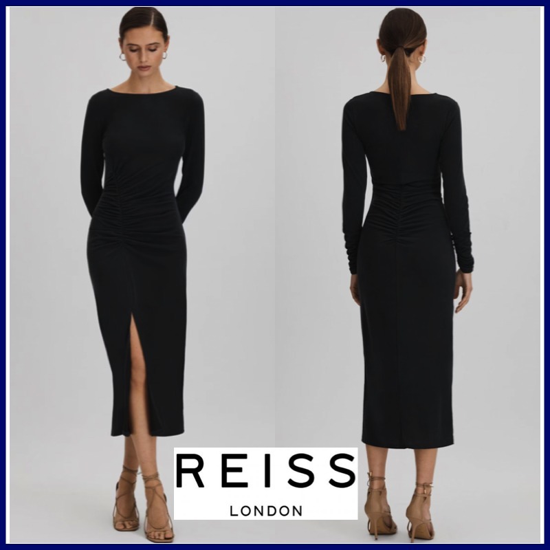 キャサリン妃愛用【REISS】大胆スリット◇タイトワンピース