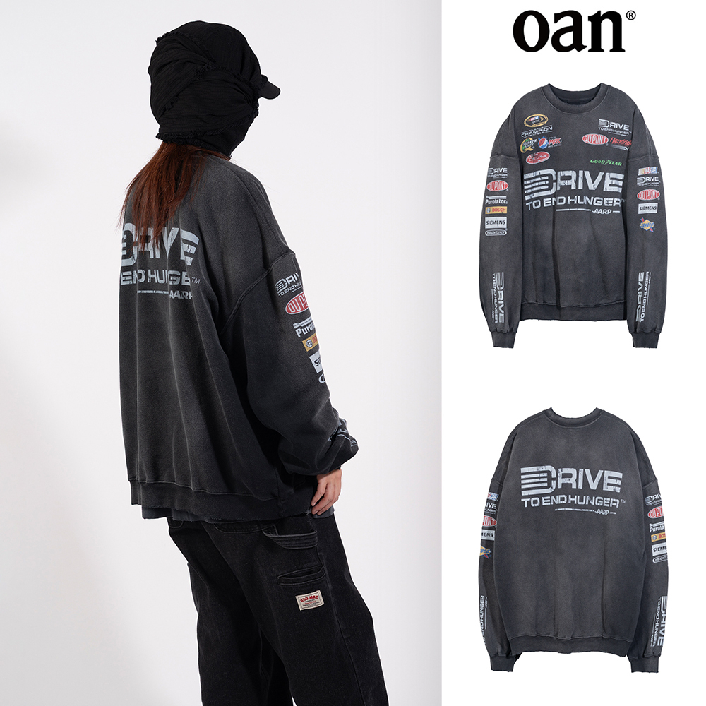 【oan】Tone Drive Vintage Sweatshirt