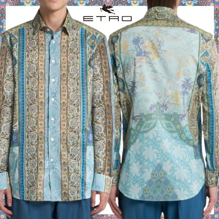 ETRO▼ジオメトリックプリント ペイズリー コットン シャツ