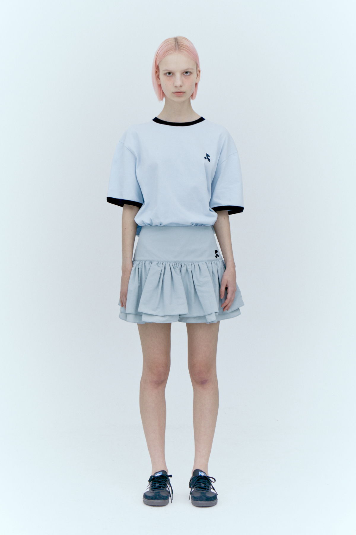 ★韓国人気★Rest & Recreation★RUFFLE MINI SKIRT Rest & Recreation] RUFFLE MINI SKIRT - BLACK 正規品 韓国
