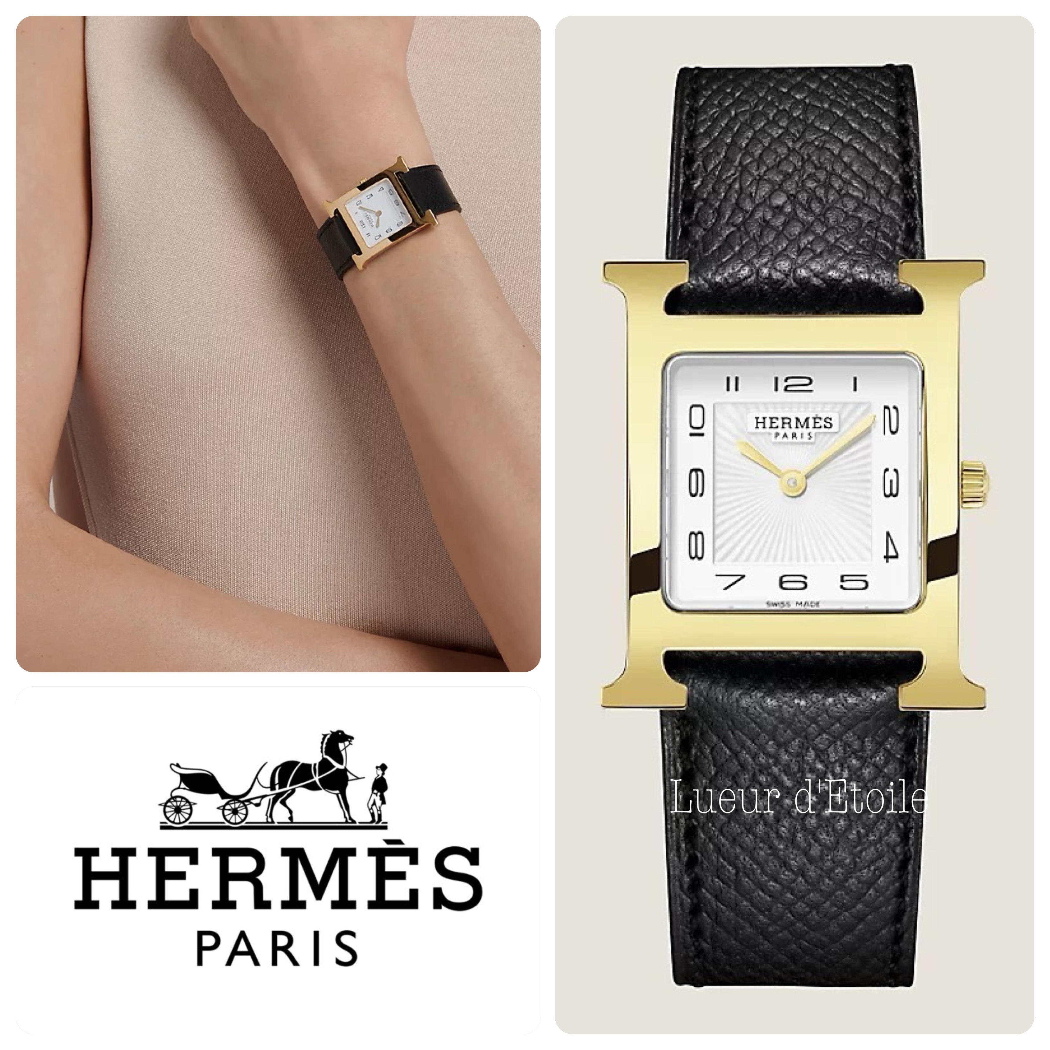 【上品★Noir】HERMES 腕時計 《Hウォッチ》 MM 30mm